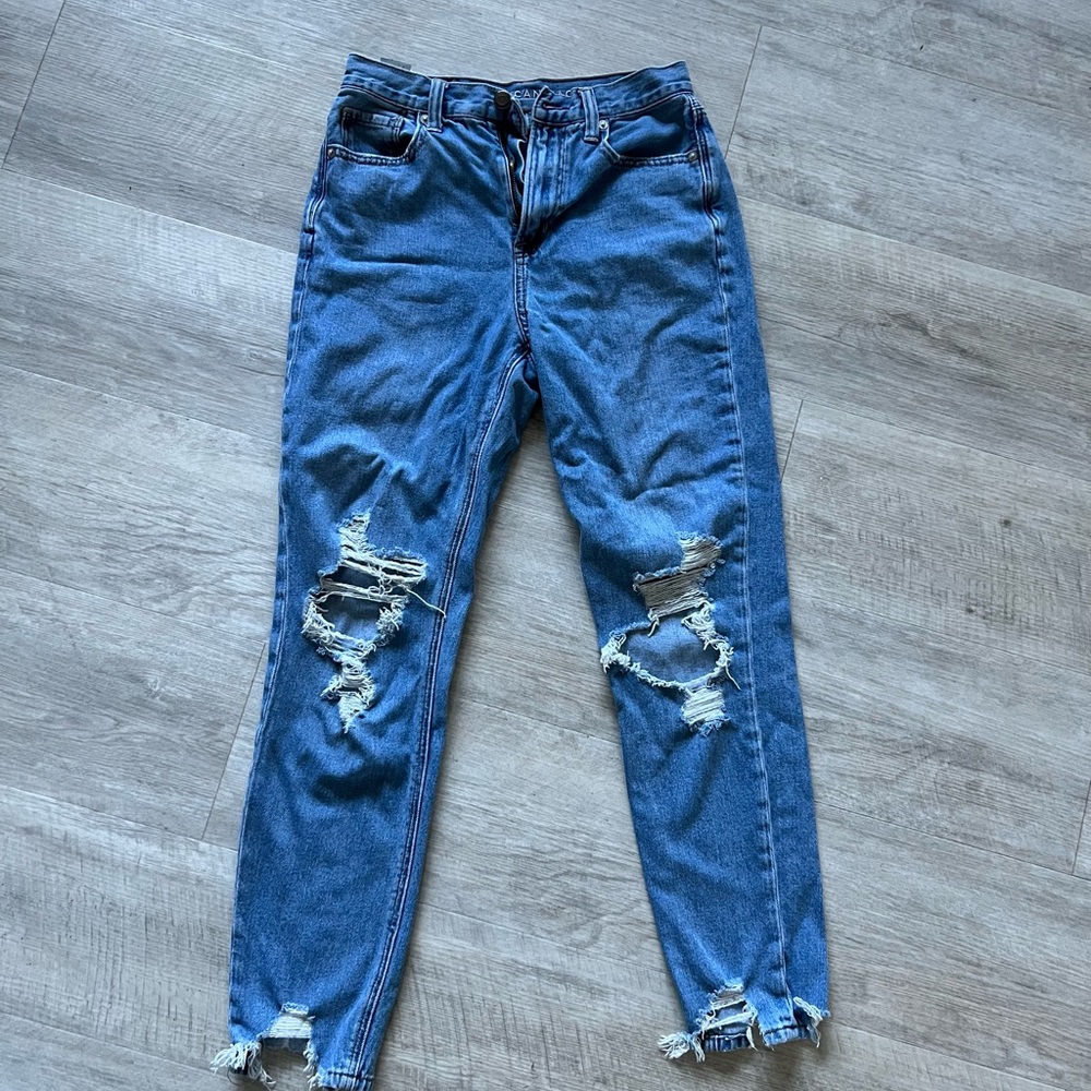 American Eagle Outfitters Blue Ankle Cropped Jeans